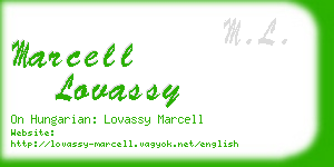 marcell lovassy business card